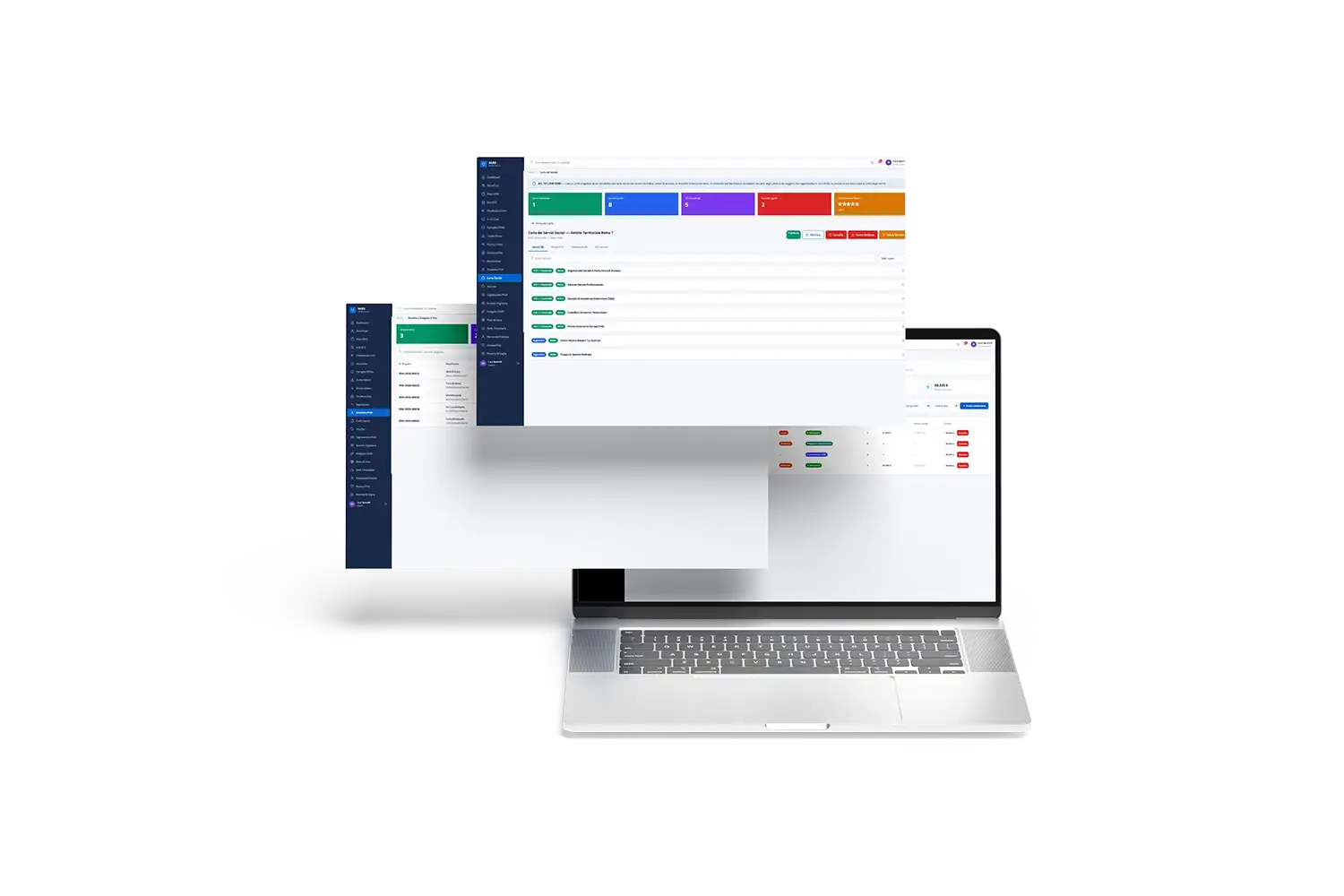 Schermate del sistema SIUSS per l'automazione dei processi